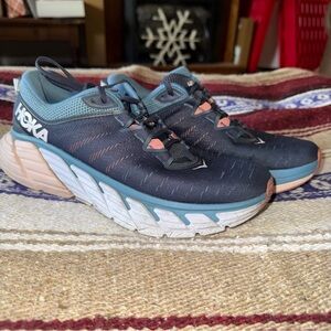 Hoka Gaviota Women's Navy and Coral Athletic Shoes
